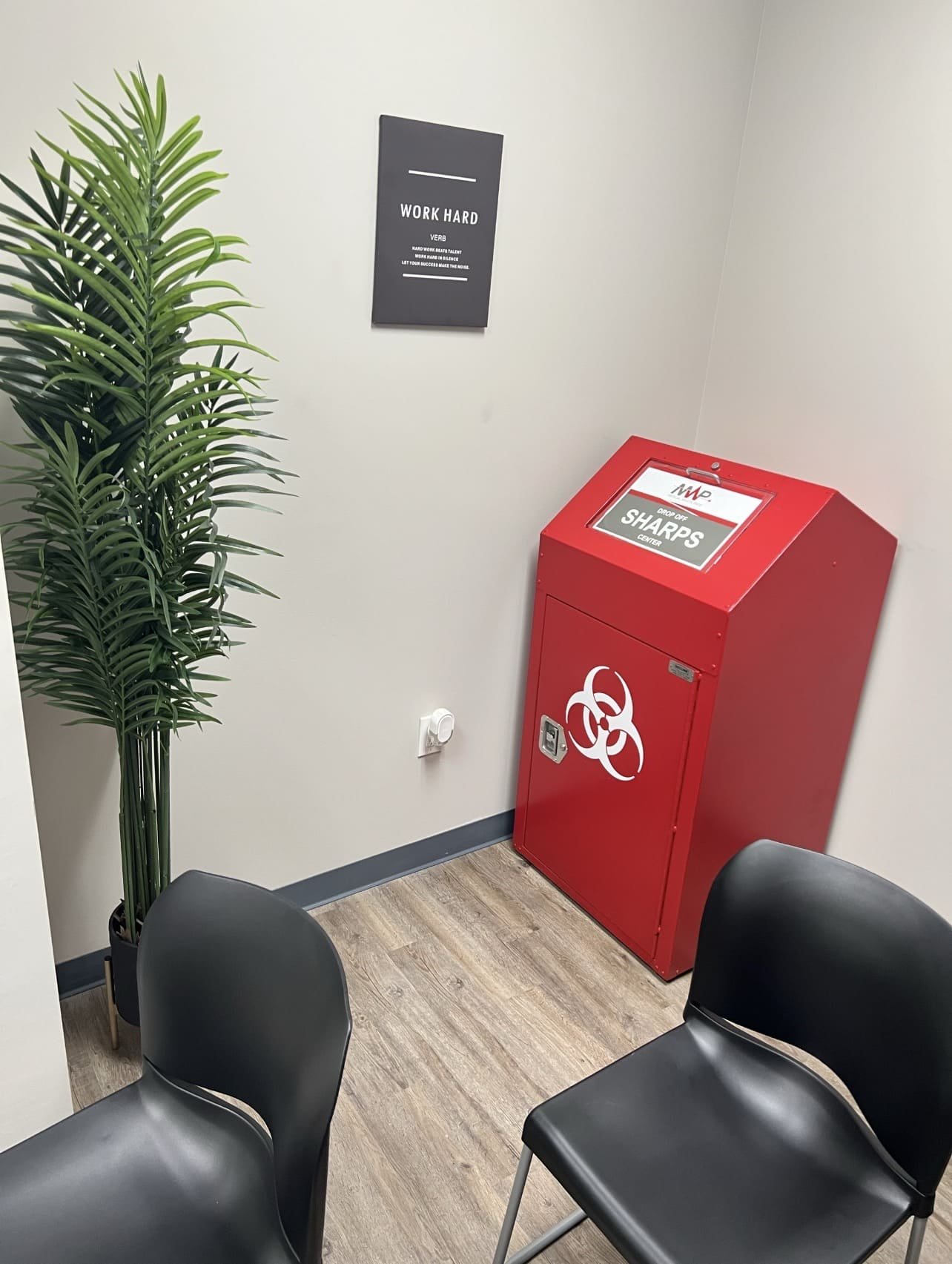 Wellness display with combination of vitamins, minerals, and pharmacy products